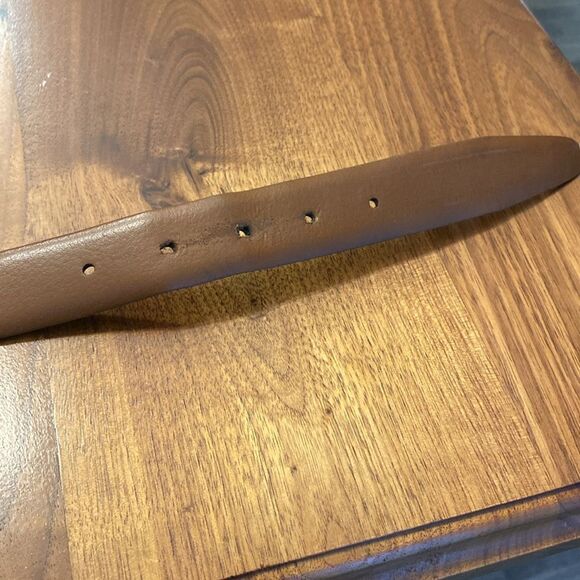 Men’s Warehouse Red Full Grain Italian Leather Size 38” - Picture 5 of 6